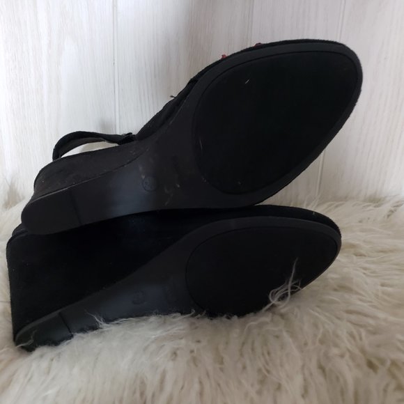 BAMBOO Dayna open back wedge booties side zipper - Picture 3 of 7